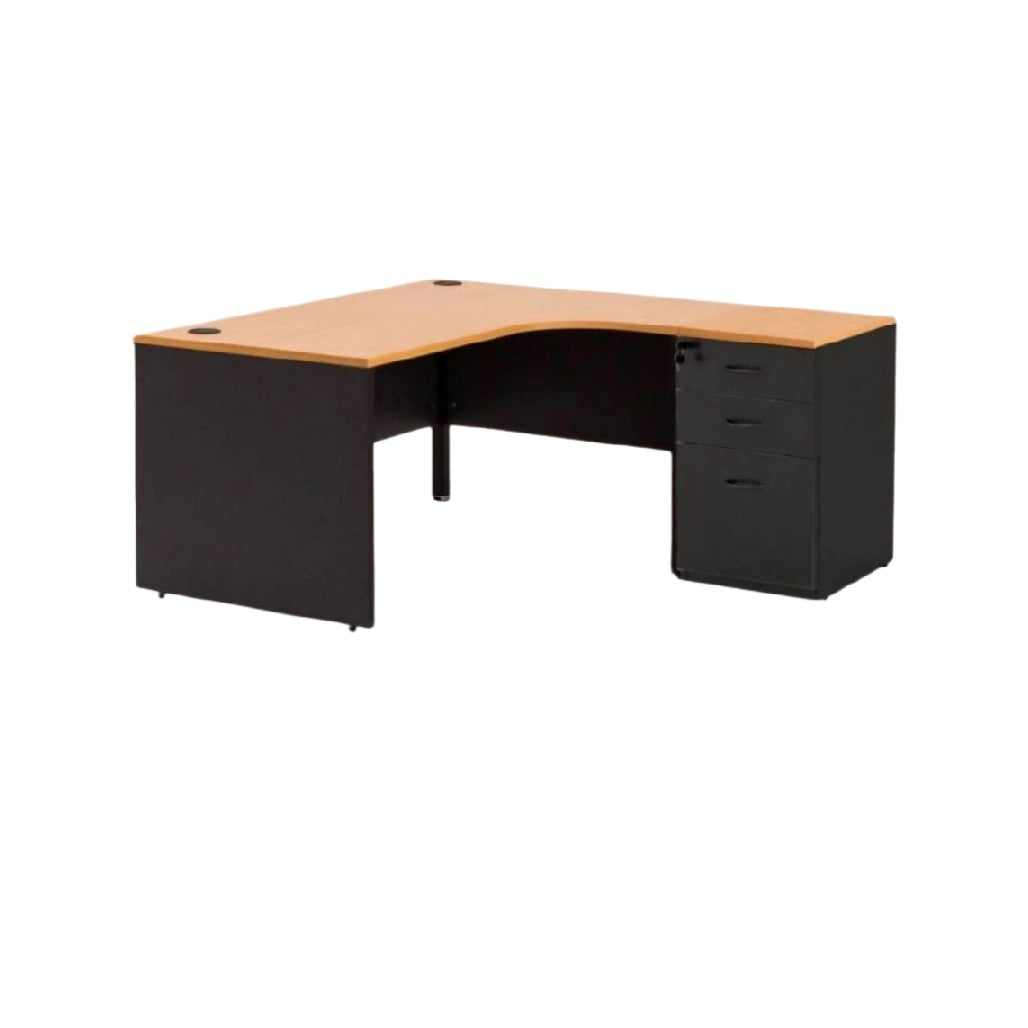 Bureau d'angle pour bureau en mélamine - 150 x 80 x 75