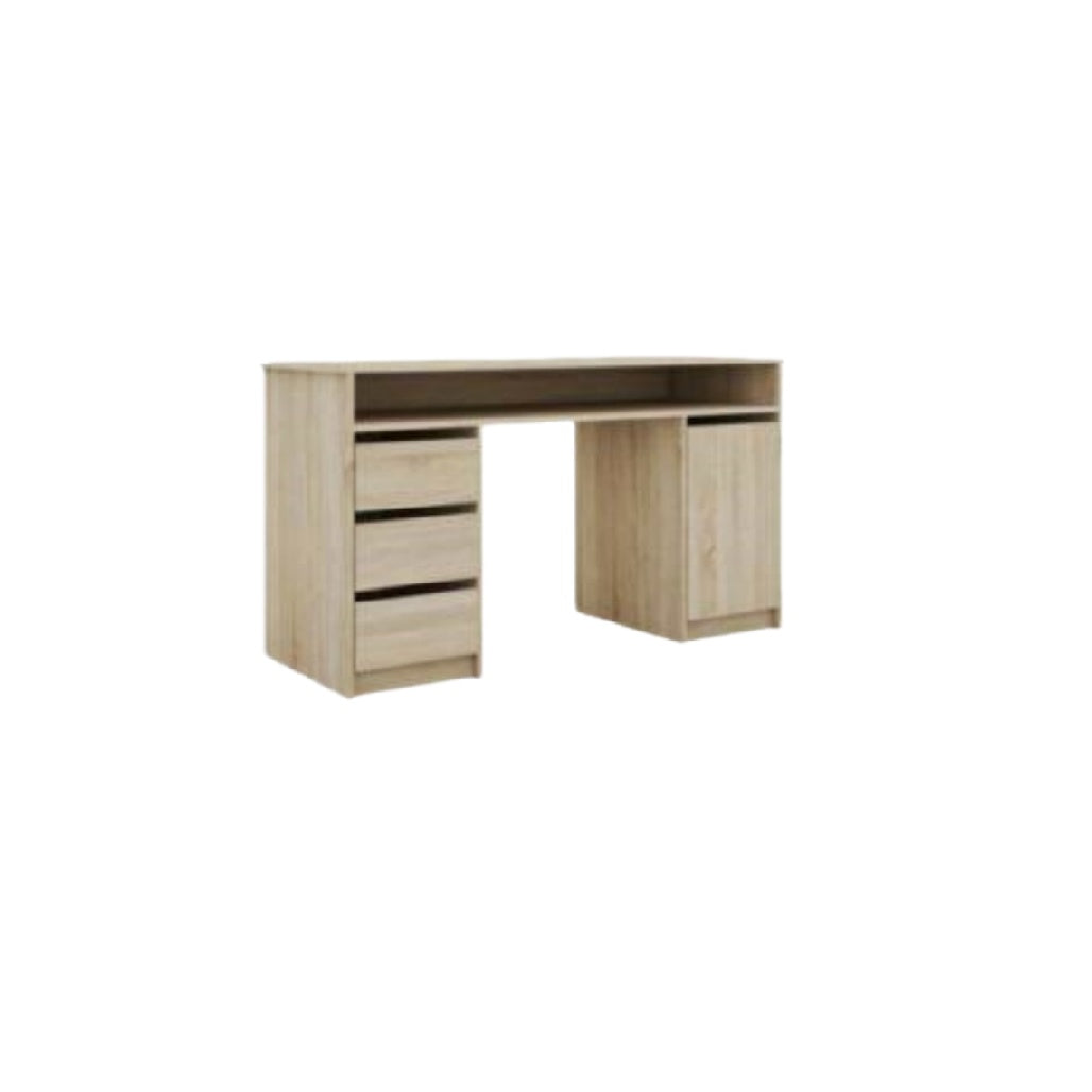 Bureau avec rangement pour bureau en mélamine - 120 x 60 x 75