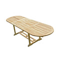 Table de jardin extensible en bois - usage extérieur pour repas - 200 x 100 x 75